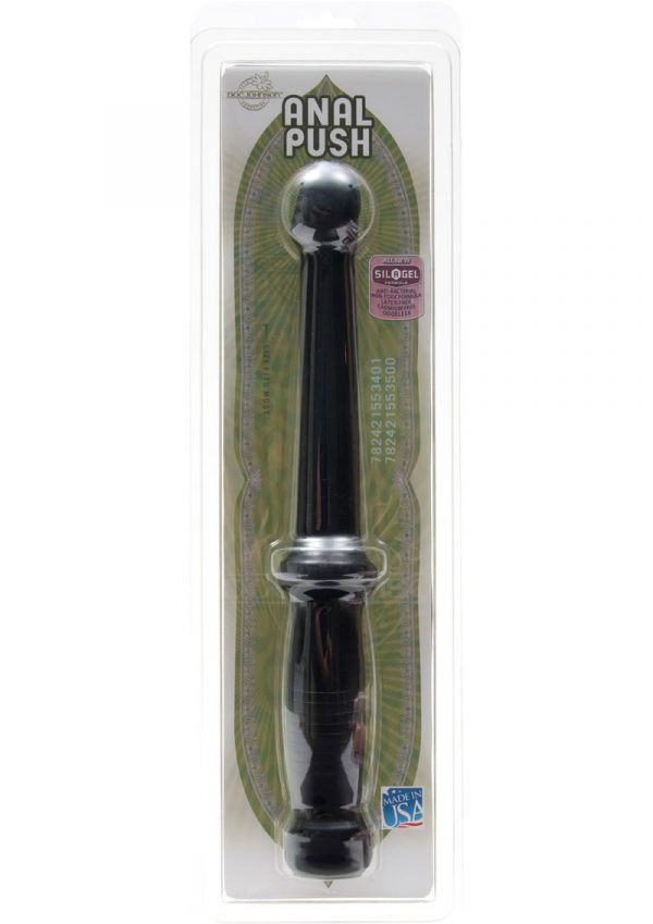 Anal Push Silagel Wand 12 Inch Black