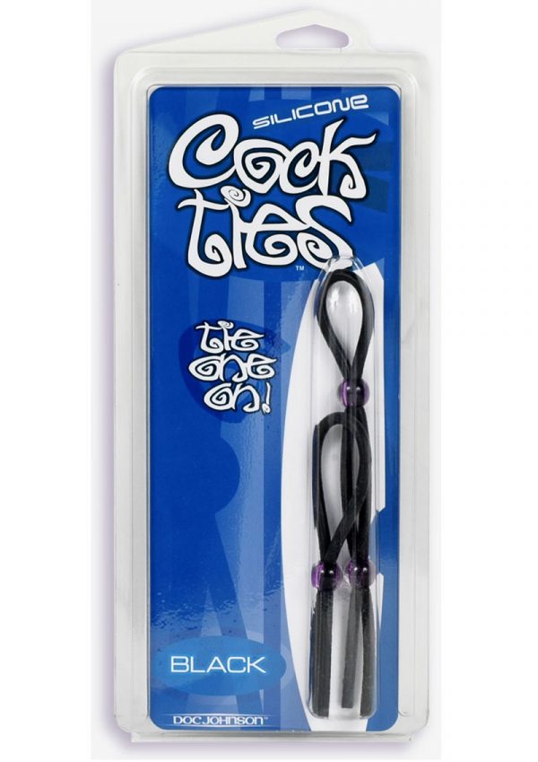 Silicone Cock Ties Black