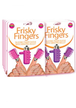 Frisky Fingers Silicone Finger Sleeve With Vibrating Bullet Magenta