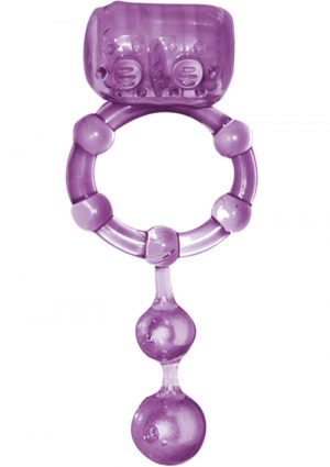 The Macho Ultra Erection Keeper Cock Ring Multispeed Purple