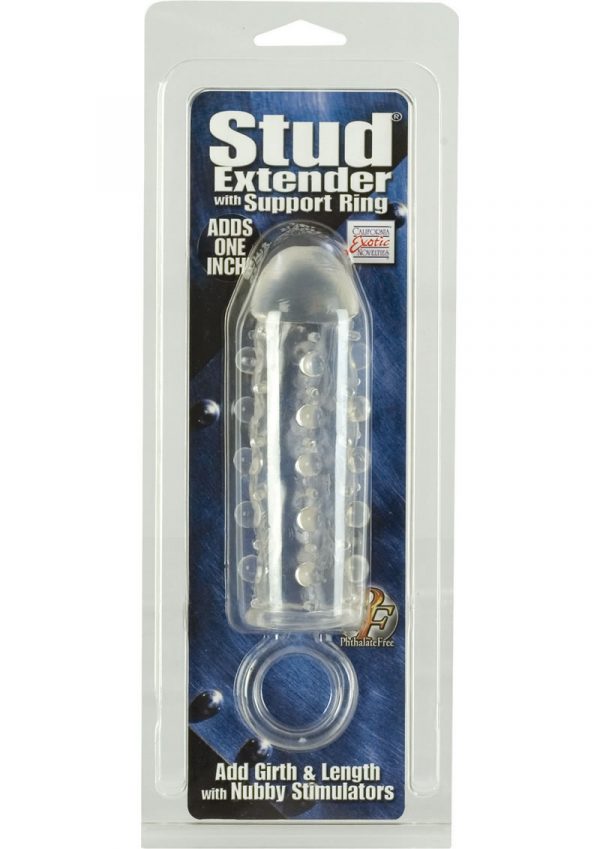 Stud Extender With Support Ring 5.5 Inch Clear