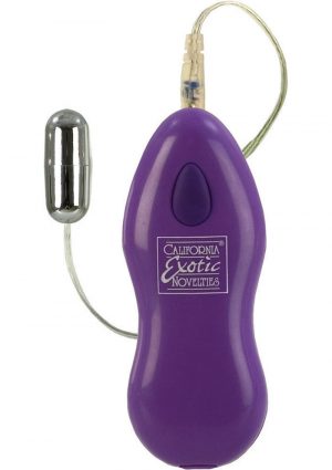 Ballistic Mini Bullet With Versatile Plug In Jack 2 Speed Remote 1.6 inch Purple