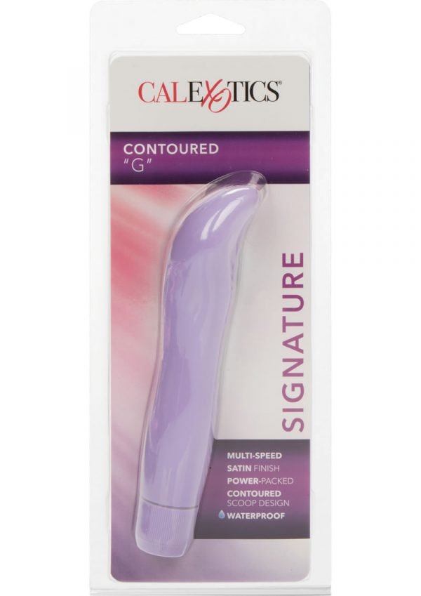 Signature Contoured G Vibe Waterproof Purple 6 Inch