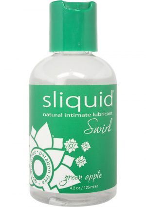 Sliquid Swirl Flavored Water Based Lubricant Green Apple Tart 4.2 Ounce