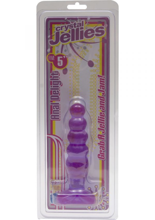 Crystal Jellies Anal Delight Sil A Gel 5 Inch Purple