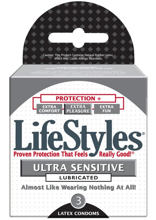 Lifestyles Condom Ultra Sensitive Lubricated 3 Pack