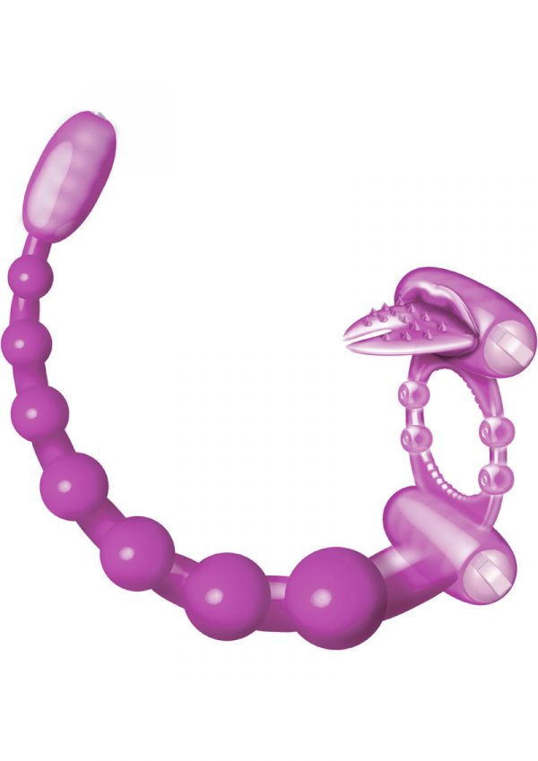 Super Xtreme Vibrating Scorpion Silicone Cockring Waterproof Purple