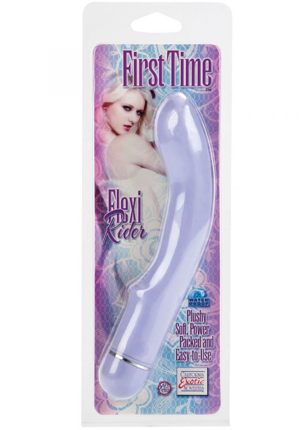 First Time Flexi Rider Vibrator Waterproof 7 Inch Purple