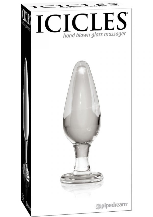 Icicles No 26 Glass Anal Plug Clear 4.63 Inch