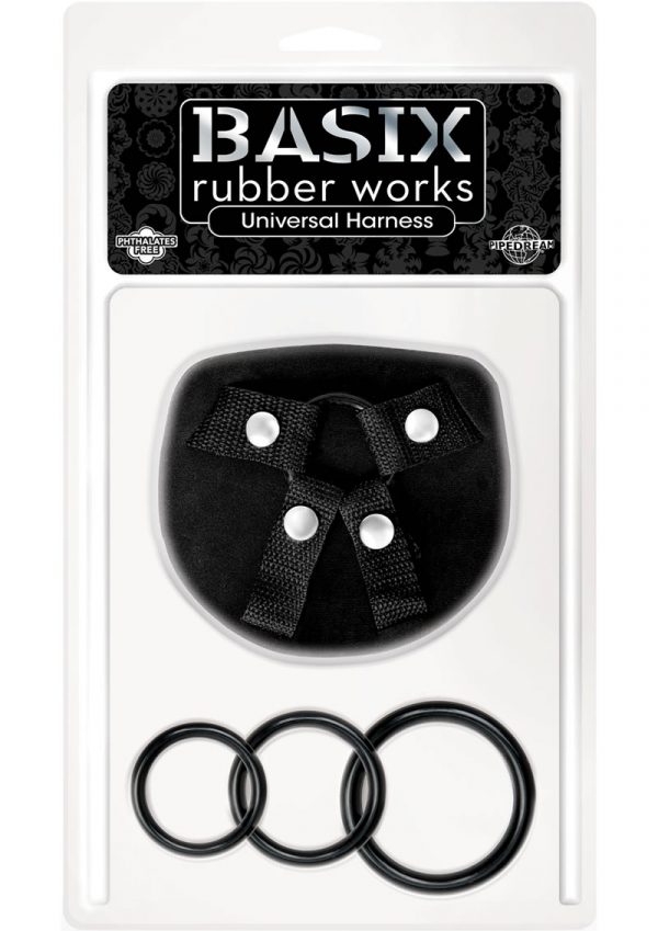 Basix Rubber Works Universal Harness Regular Size Black