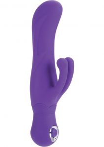 Silicone Double Dancer Vibrator Waterproof Purple