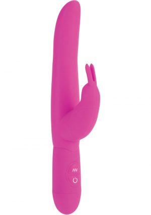 Bounding Bunny Dual Motor Silicone Vibrator Waterproof Pink