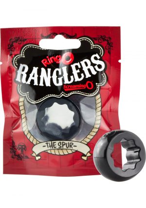 Ringo Rangler Spur Cockring Black 10 Each Per Box