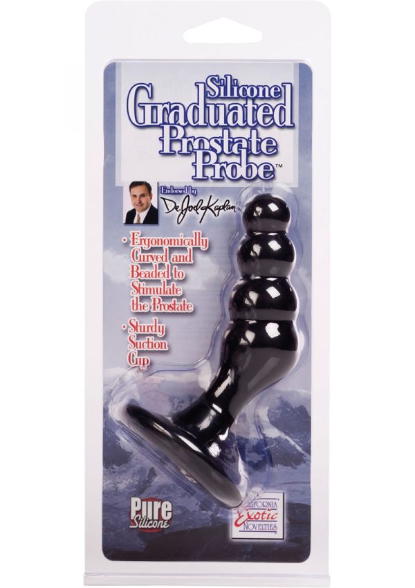 Dr Joel Kaplan Silicone Prostate Probe Graduated Anal Plug Black 4 Inch