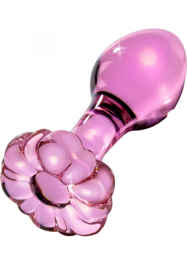 Icicles No 48 Glass Anal Plug Pink 3 Inch