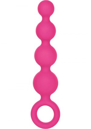 Silicone Booty Beads Pink 4.5 Inch