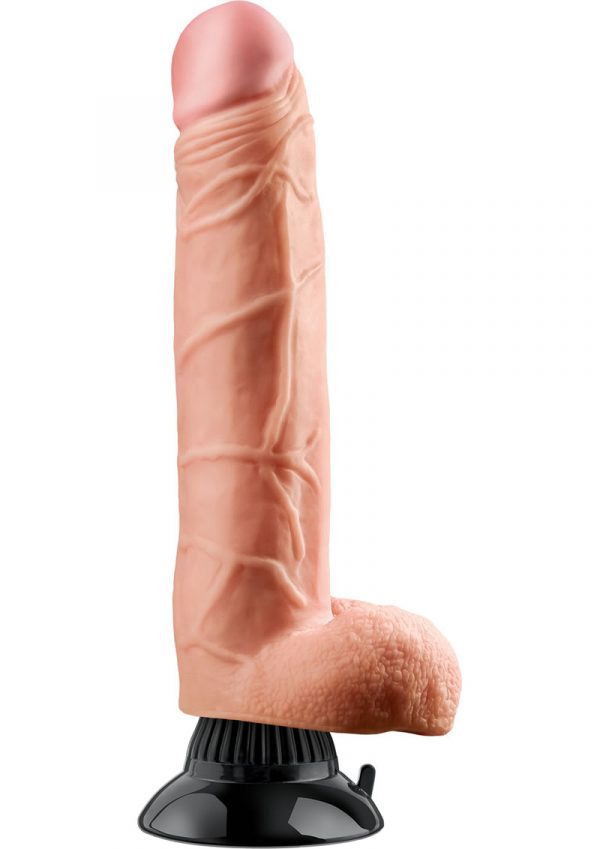 Real Feel Deluxe No 7 Wallbanger Vibrating Dildo Waterproof Flesh 9 Inch