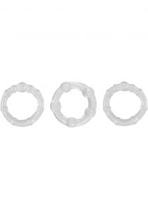 Renegade Intensity Rings Clear 3 Cock Rings Per Pack