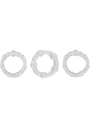 Renegade Intensity Rings Clear 3 Cock Rings Per Pack