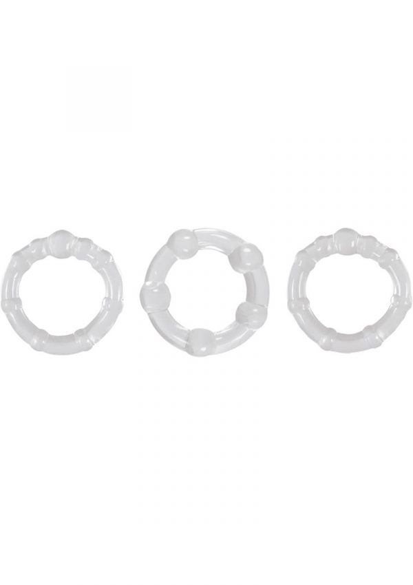 Renegade Intensity Rings Clear 3 Cock Rings Per Pack