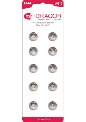 Dragon Alkaline Watch Batteries LR44/AG13 1.5 Volt 10 Each Per Pack