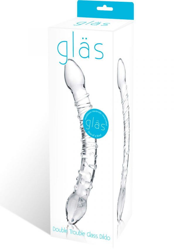 Glas Double Trouble Glass Dildo Clear