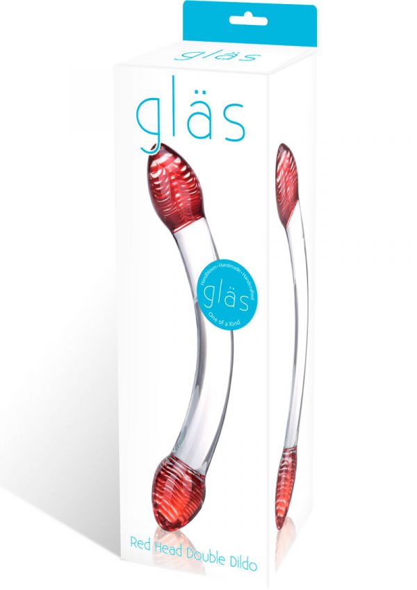 Glas Red Head Double Dildo