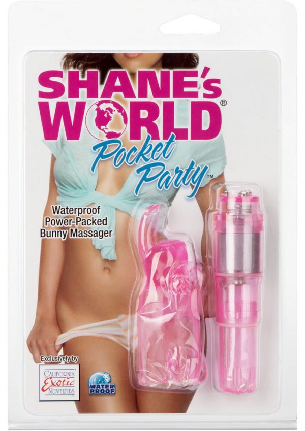 Shanes World Pocket Party Bunny Massager Waterproof Pink 3.75 Inch