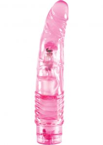 B Yours Vibe 02 Realistic Jelly Vibrator Waterproof Pink 9 Inch