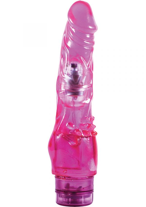 B Yours Vibe 04 Realistic Jelly Vibrator Waterproof Purple 8 Inch