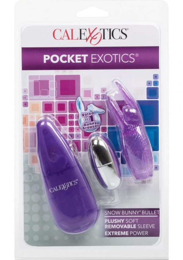 Pocket Exotics Snow Bunny Bullet Purple 4 Inch