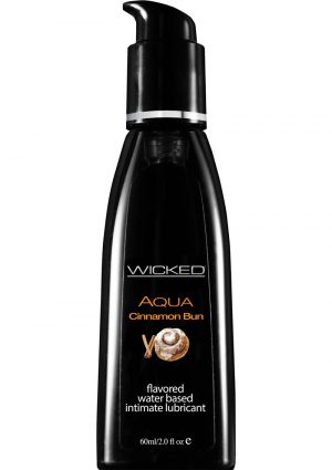 Wicked Aqua Water Based Flavored Lubricant Cinnamon Bun 2 Ounce