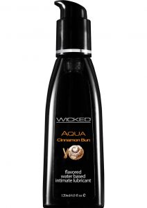 Wicked Aqua Water Based Flavored Lubricant Cinnamon Bun 4 Ounce