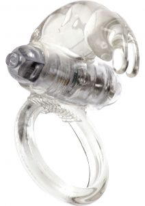 Linx Classic Rabbit Vibrating Cock Ring Clear