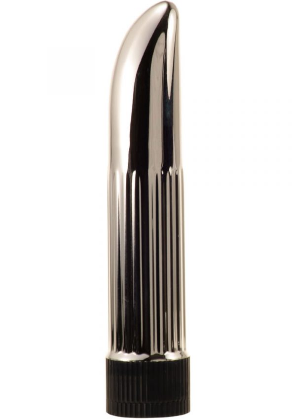 Minx Lady Lust Ribbed Mini Vibrator Silver 4.5 Inch