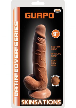 Skinsations Guapo Dildo 9 Brown Inch