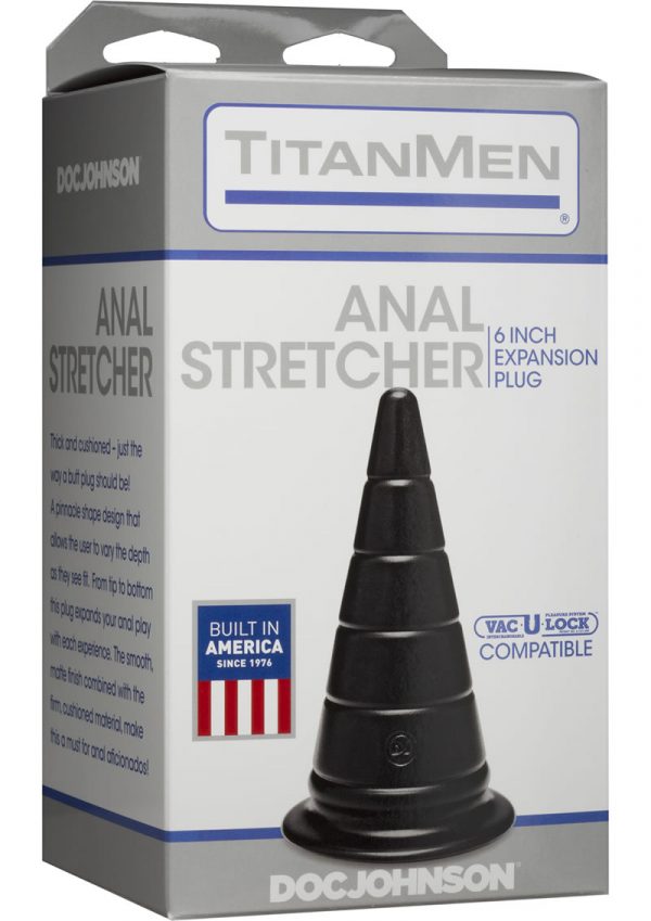 Titanmen The Anal Stretcher Expansion Anal Plug Black 6 Inch