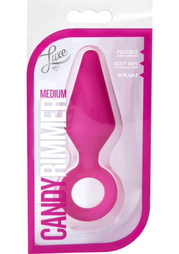 Luxe Candy Rimmer Silicone Anal Medium Fuchsia