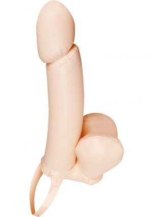 Get It On Inflatable Strap On Penis Waterproof 27 Inch