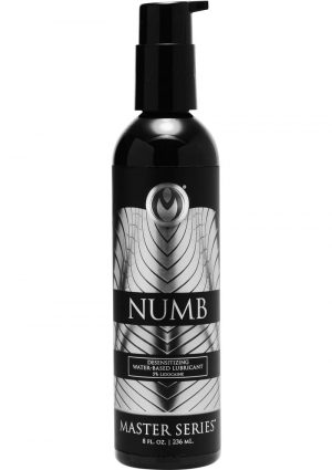 Master Series Numb Desensitize Water Base Lube 8 Ounce