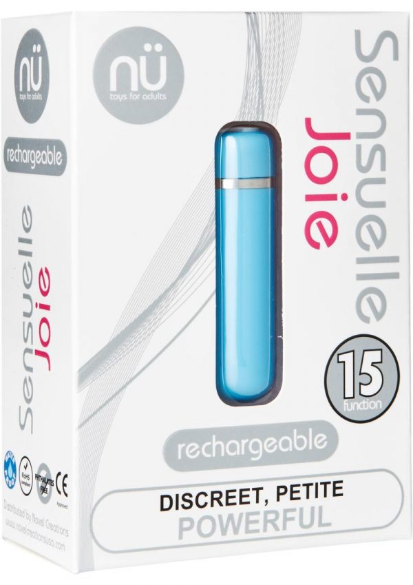 Joie 15 Function USB Rechargeable Bullet Waterproof Blue 2.5 Inch