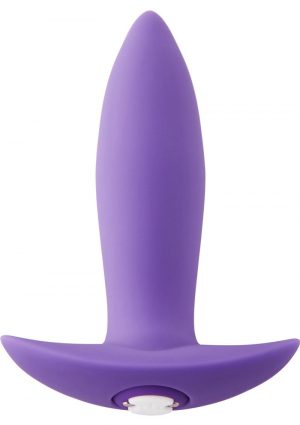 Mini Plug 15 Function Rechargeable Silicone Waterproof Purple 5 Inch