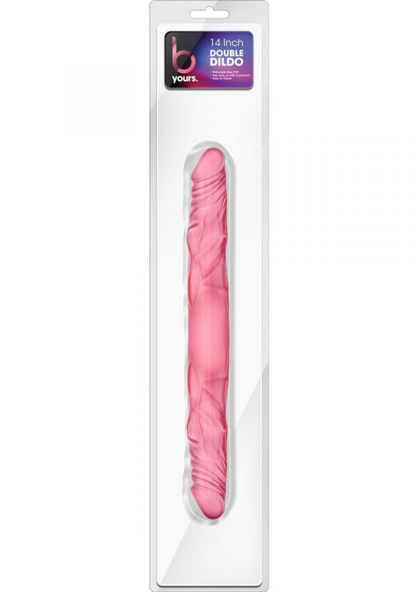 B Yours Double Dildo Jelly Pink 14 Inches