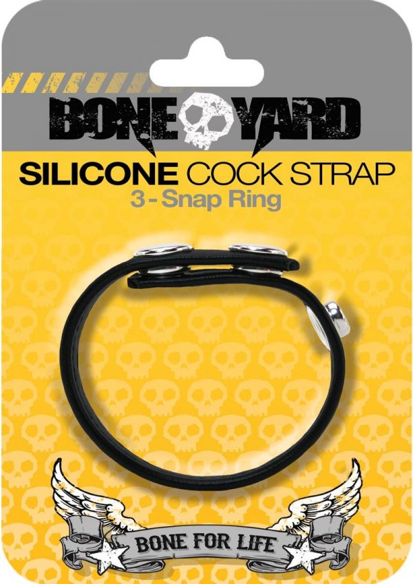 Boneyard Silicone Ball Strap 3 Snap Ring Black