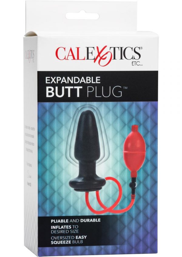 Expandable Butt Plug Black And Red