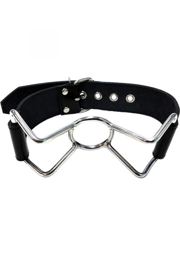 Rouge Leather Spider Gag Adjustable Black