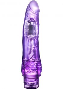 B Yours Vibe 07 Realistic Jelly Vibrator Waterproof Purple 8.5 Inch