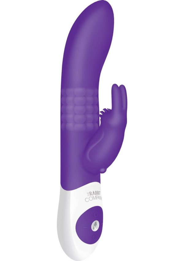 The Rabbit Company The Beaded Rabbit XL USB Rechargeable Silicone Vibrator Splashproof Purple