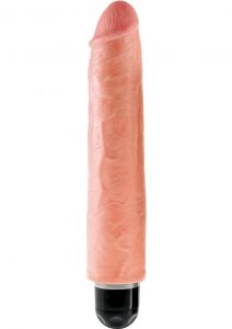 King Cock Vibrating Stiffy Realistic Dildo Waterproof Flesh 10 Inch