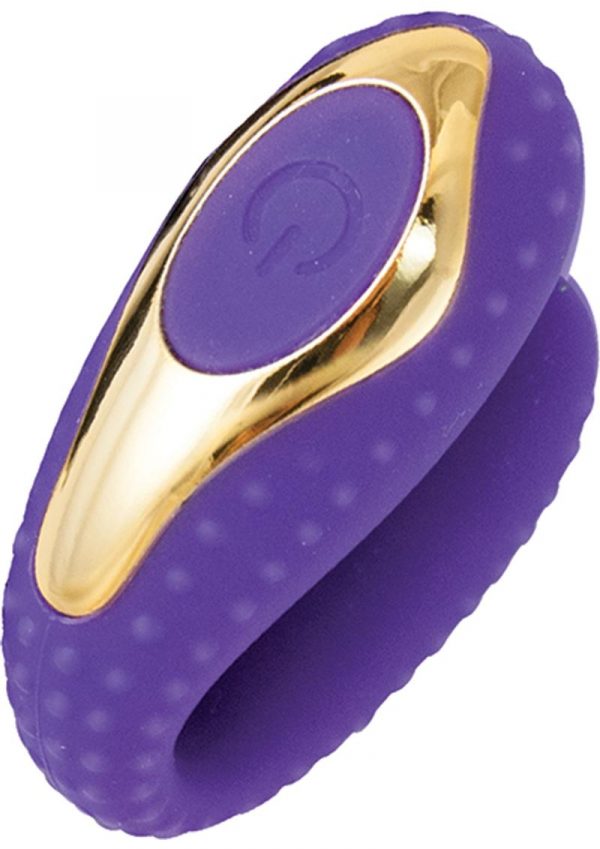 Surenda Enhanced Oral Vibe Silicone Waterproof Purple Gold